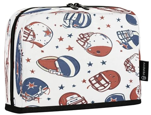 xigua American Football Ball and Helmet Big Capacity Pencil Case Large Pencil Pen Pouch Bag for School College Office Organizer for Student Teens Girls Adults109