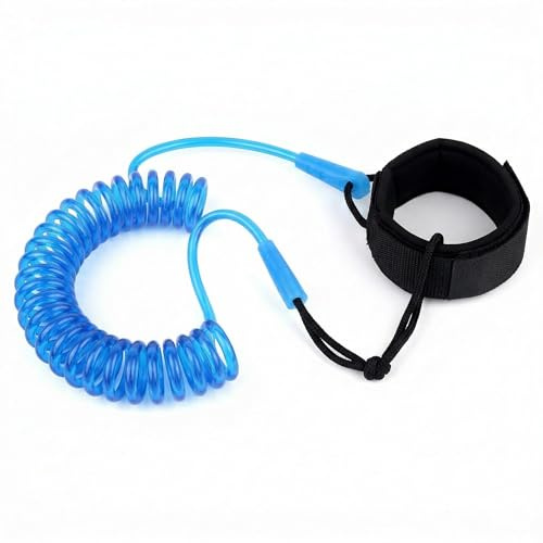 Sup Leash Paddle Epaisseur 5mm, Leash De Surf Longueur 10 Pieds Bleu, Sangle Pour Planche De Surf, Laisse De Cheville Confortable, Cordon De Securite Sup Pour Vagues Océan, Accessoire De Surf Robuste