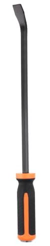 Kozelo Pry Bar, 425 mm Mechanic Hand Tools Black Orange | with Non-Slip Injection Handle, Heavy Duty Strike Cap for Prying Scraping Lifting Pulling Objects