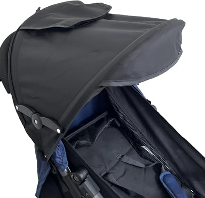 Universal Stroller Sun Shade Cover Stroller Canopy Awning for Pushchair Pram Baby Buggy Parasol Sun Umbrella with Pockets Mesh Window Adjustable Retractable