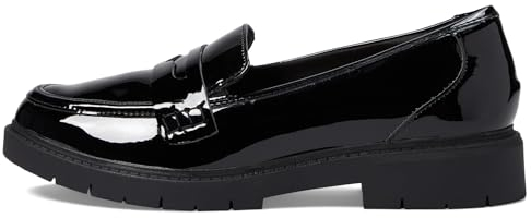Clarks Westlynn Ayla, Mocasín Mujer, Negro Barniz Sintético, 39 EU Ancho