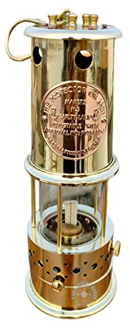 Lámpara náutica grande vintage de latón macizo para minero de petróleo, regalo de Navidad marítimo