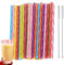 72Pcs Reusable Hard Plastic Drinking Straw, Drinking Straw Biodegradable Recyclable, Thick Plastic Drinking Straws with 2 Cleaning Brush, Eco-Friendly Rainbow Plastic Straws for Parties (8 Colors)
