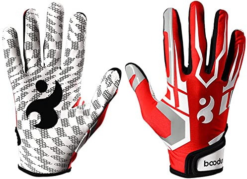 Glixoft Football Receiver Gloves American Football Gloves No-slip Gloves Baseball Soccer Accessory for Football Receiver and Lineman