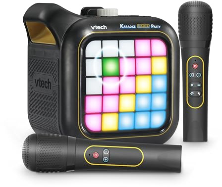 VTech Karaoke Light Party, Karaoke Machine With 2 Wireless Microphones, Bluetooth Speaker, Light Show, Portable Karaoke Machine, With 8 Games, For Ages 14, 15, 16, 17+ Years, English Version