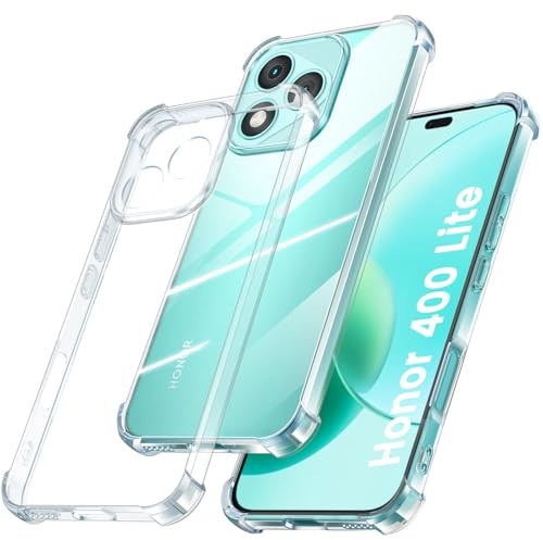 Yohii Funda para Honor 400 Lite 5G, [Protección Cámara] Carcasa Grado Protección Militar Prueba Golpes Anti-Amarillo, Fina Silicona Suave TPU Anti-Choques Antiarañazos Caso -Transparente