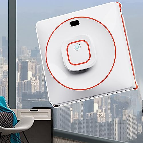 Fönsterputsrobot Limpador De Vidro, 2500pa Automatic Cleaner - Spray De áGua (Tanque De áGua De 70ml)/Control Remoto/3 Modos De Limpeza-Interior E Exterior High Rise s,White