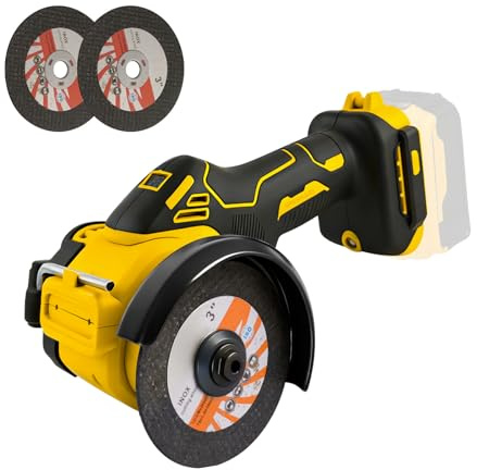 Mini Angle Grinder for DEWALT 18V 20V Batteries, 3-Inch Cordless Cut Off Tool 20000RPM Brushless Electric Grinding Tool with LED Light Compatible with DEWALT DCB181 DCB182(Tool Only)