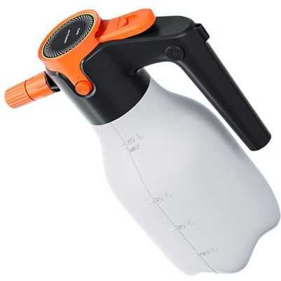 Nebulizzatore elettrico ad alta pressione, nebulizzatore elettrico per schiuma, 2 litri, con controllo, contenitore resistente, a spruzzo leggero e versatile, per casa, cucina, cortile