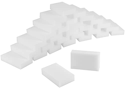 JOIKIT Confezione da 100 spugne magiche per gomma, 8 x 5 x 3 cm, spugna muro bianco, spugne per pulizia magica, spugnetta in melamina in spugna per pareti, cucina, bagno