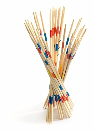 D.A.Y. Republic Mikado Spiel Jeu de bâtons de ramassage traditionnels, convient pour jouer en intérieur et en extérieur et taille idéale pour les voyages