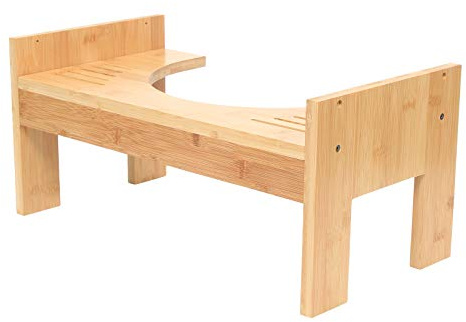 DSYOGX Sgabello WC in Legno, per WC, in bambù, Altezza Regolabile Sgabello da Toilette in Bambù Sgabello WC Sdulti