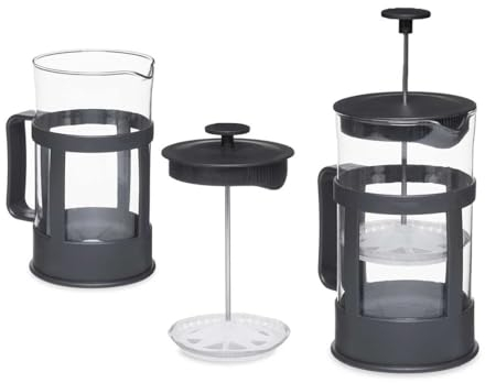 Vivalto Tetera Negro Transparente 600 ml Émbolo