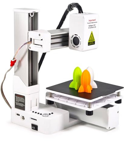 FDM 3D Drucker für Anfänger, Hohe Genauigkeit Schneller Heizung Kompakter 3D -Druckmaschine, Schnellbaugruppe, 3D Drucker für Kinder, Druckgröße 4 X 4 X 4inch (EU-Stecker)