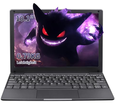MOREPC Pequeño Mini portátil, 10,1 Pulgadas (0,79 kg), Ultra Delgado y Ligero Netbook, Celeron N4000, 8GB DDR4, Webcam, USB 3.0, niños y Adultos. (Gris, 8+128G SSD)