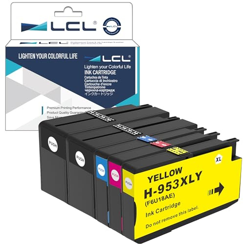 LCL kompatibel Tintenpatrone 953 953XL 3HZ52A L0S70AE F6U16AE F6U17AE F6U18AE Kompatibel für HP Officejet Pro 7730 7740 8210 8218 8710 8715 8718 8719 8720 8725 8728 8730 8740 7720 8716 (2KCMY)