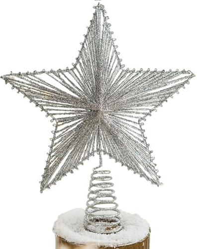 Stjärna julgransspets, dekoration gnistrande | stjärna julgransdekoration – för, bondgård, vintage, nattkrubba, display, bord