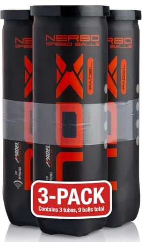 NOX NERBO Padel Balls | 3-ball canisters x 3 (9 Balls)