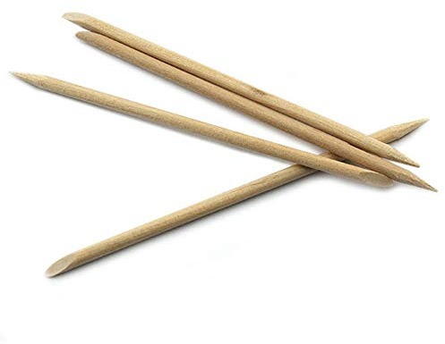 Rolabling 5PCS Orange Sticks for Nails Wooden Cuticle Pusher Sticks