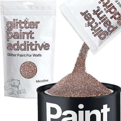 Hemway Bronze Brown Glitter Paint Additive Microfine 100g Adding Sparkle | for Paints & Varnish | Paint Walls Sparkly Add to Emulsion, Acrylic or Lacquer Indoor