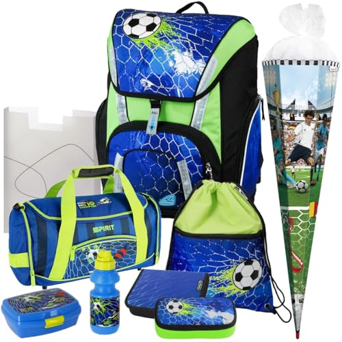Primus Soccer Champ - Football Fußball - Schulranzen-Set TOOLBAG SMART -78321-070 Schneiders 9tlg. mit Sporttasche, SCHULTÜTE, FEDERMAPPE, BROTDOSE und TRINKFLASCHE