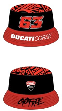VR46 BAGNAIA - Ducati DUAL LINE,Fisherman HAT,Uomo,Black,L/XL