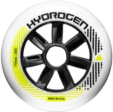 Rollerblade Hydrogen 110/85A (8PCS) Ruedas para Patines en línea, Blanco, 110 mm/85 A, Adults Unisex