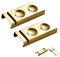 HSTWODE 2 Stück Edelstahl 304 MesserbäNkchen,StäBchenhalter,EssstäBchen Rests FüR Esstisch,FüR Verschiedene Essensszenen,Es Kann Als Dekoration Auf Dem Esstisch Verwendet Werden (Gold-Stil 2)