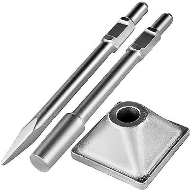 Ariete Hidráulico Juego de herientas martillo Jack con vástago hexagonal, cincel afilado y placa compactadora adecuada for nivelación césped, manipulación asfalto