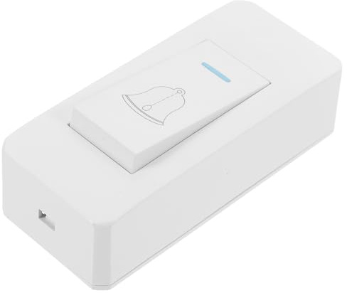 Lurrose Wired Doorbell Push Button Switch with Loud Chime, Surface Mounted Cabinet Light Switch for Home and Office, Traditional Doorbell Cover and Door Push Exit Button