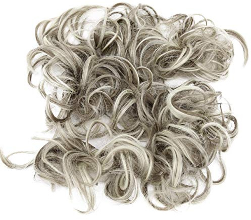 CAISHA XXL Posticcio Capelli Elastici Acconciature Da Sposa Voluminoso Riccio Chignon Biondo Scuro Mix HW38