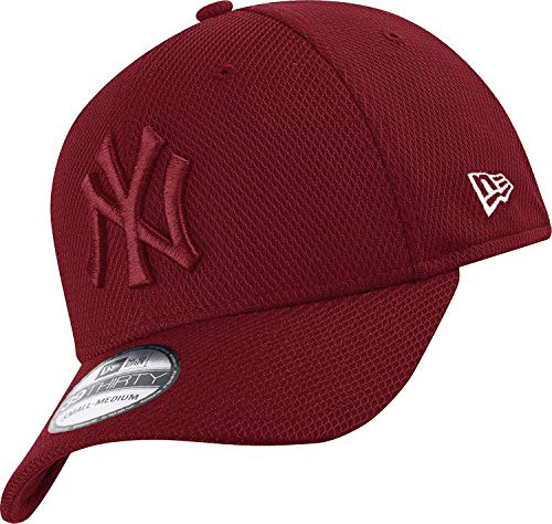 New Era New York Yankees 39thirty Stretch Cap Diamond Era Tonal Maroon - M - L