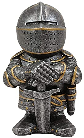 Lrxinki Statue di cavalieri ornamentali, scultura da giardino in resina, statua gotica medievale, statua templare per proteggere il tuo giardino (B)