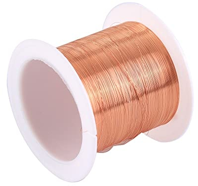 Kupferdraht, 0,1 mm x 50 m Magnet Draht, Emaillierter Kupferlackdraht Lackdraht zur Herstellung eines Elektromagnet-Motormodells, Schmuckherstellung