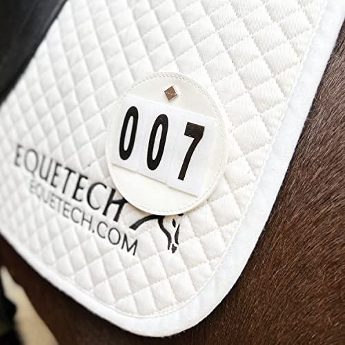 Equetech Luxe dressyr sadel tygnummer (par) 3 färger NY (silver)