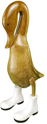 trendforge I Handgefertigte Deko-Enten aus Teakholz I Vielfältige Modelle I Natürliche und hochwertige Holzfiguren für den Innen- und Außenbereich I einzigartiges Geschenk