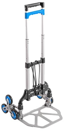 Högert Technik - Treppenwagen 385 x 280 mm - Tragfähigkeit bis 70 kg - mit 6 Rädern - Haltegriffe Sackkarre Transportkarre Stapelkarre Wagen