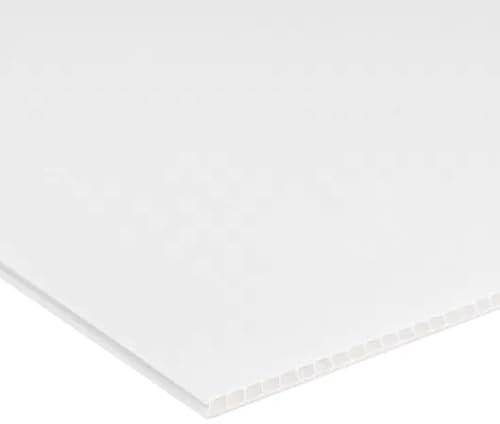 the-aluminium-shop Durable 2mm Thick Correx White - 2400 x 1200 mm - Versatile and Sturdy Material Rolled Delivery (5 Sheets, White)