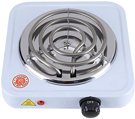 Plaque Chauffante électrique Petite, Cuisinière 1 Plaque de Cuisson 1000W Plaque Chauffante de Voyage Réchaud de Camping Température Réglable, pour café Eau thé Préparation