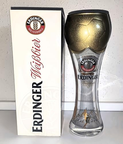 Rahm & AngiesStrickZauber vendu : Erdinger/verre à bière blanche/verre de trophée/coupe d'or/avec carton