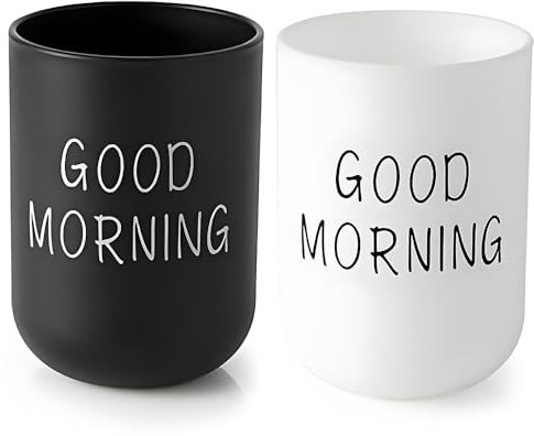 Zahnputzbecher Kunststoff, 2 Stück Zahnbürstenbecher Set für Paare, Reusable Mundbecher Tragbarer Gurgeln Tasse Trinkbecher