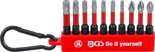 BGS Diy 20818 | Torsions-Bit-Satz | Antrieb Außensechskant 6,3 mm (1/4) | 10-tlg.
