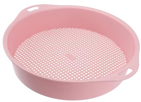 Jordfilter Trädgårdssil Jordnätsfilter Smutssilhandtag Bonsai Trädgårdsredskap Trädgårdstillbehör trädgårdsredskap(Pink)