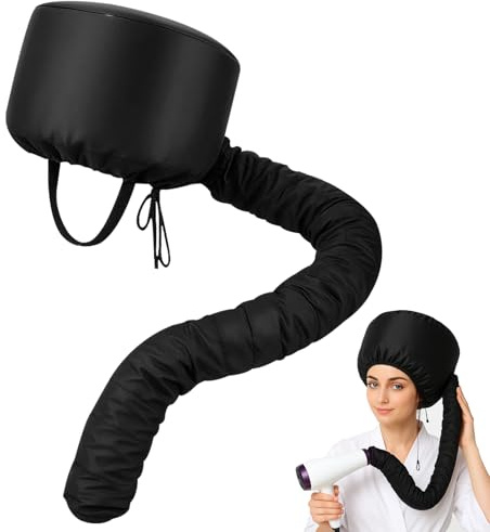 Bonnet Seche Cheveux,Casque Chauffant Cheveux,pour Le Style de Séchage Curling Conditionnant En Profondeur,Réglable(Noir)