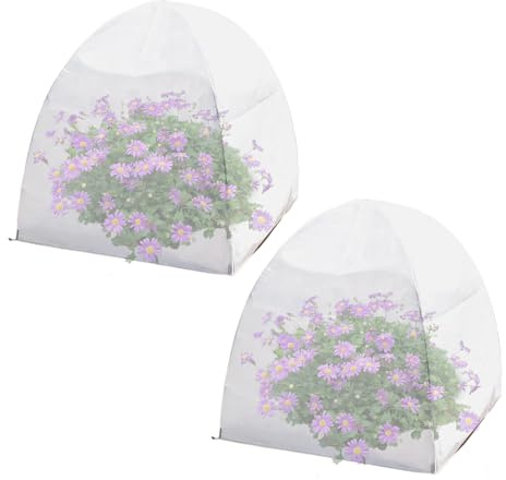Generico Copertura AntiPer Piante | 2 Pezzi Tenda Traspirante per Arbusti - 56x56 cm Coperture Contro Il,per Ortaggi Bacche Arbusti Pomodori Rose Patio Serra
