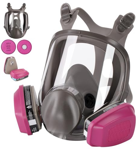 Appareils Masque de Protection respiratoires réutilisables avec filtres 60921 & 2097, Masque Anti-poussière Anti-buée, Pour Peinture Par Pulvérisation, Ponçage, Construction, Bricolage, Ponçage