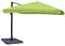 Mendler Gastronomie-Ampelschirm HWC-A96, Sonnenschirm, 3x3m (Ø4,24m) Polyester/Alu 23kg Flap mit Ständer - grün