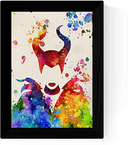 Nacnic Lámina de la famosa pelicula Maléfica de la Bella durmiente en tamaño A4 Poster estilo explosión de color Sin Marco