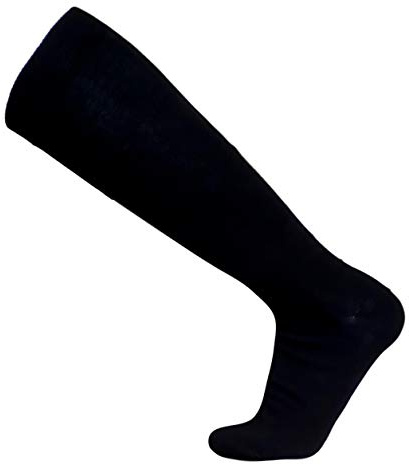 calze college 6 Paia Calze Lunghe In Cotone Caldo Elasticizzato, confortevoli e rinforzate su punta e tallone Made in Italy prodotte con macchine innovative antiodore (39-42, Nero)