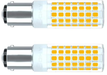 BQHY ampoule ba15d led 6w = 75w ampoules blanc froid 6000k lampe à incandescence double connexion baïonnette b15d lampe à incandescence led non-dimmable 690lumen 90-265v AC, CRI> 85 (2 pcs)